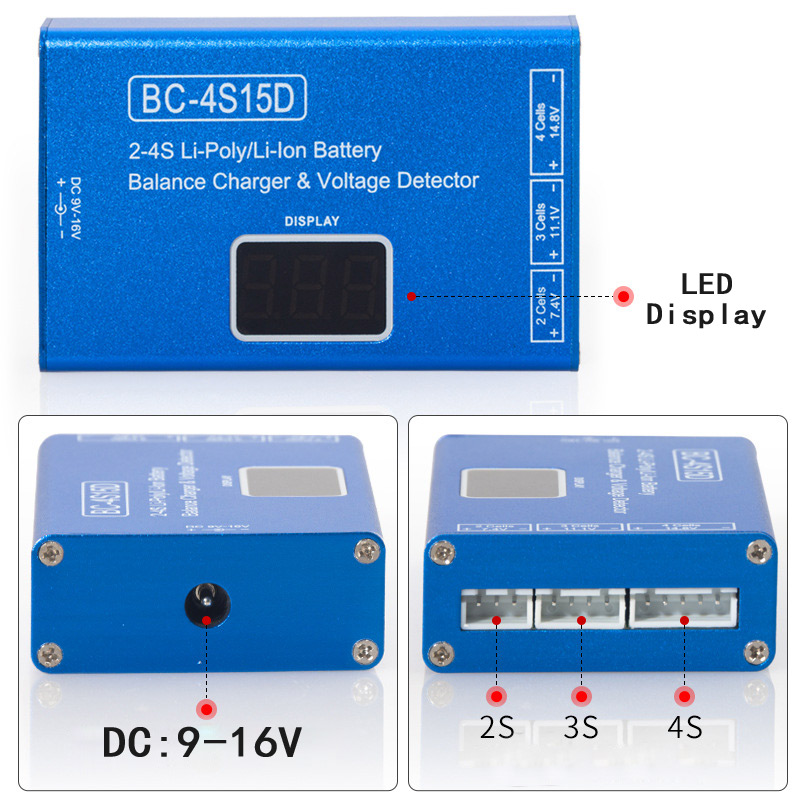 BC-4S15D 2-4S Lithium Balance  - огляд і ціна Drone Battery Voltage Checker