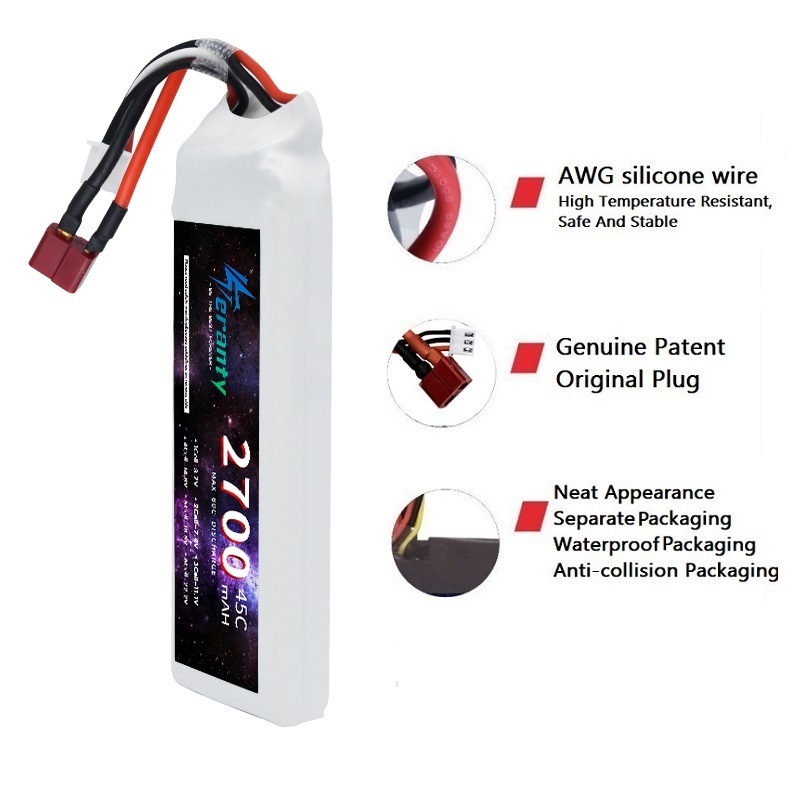 1/3PCS 2S 7.4V Lipo Battery 27 - огляд і ціна Drone Battery Connector