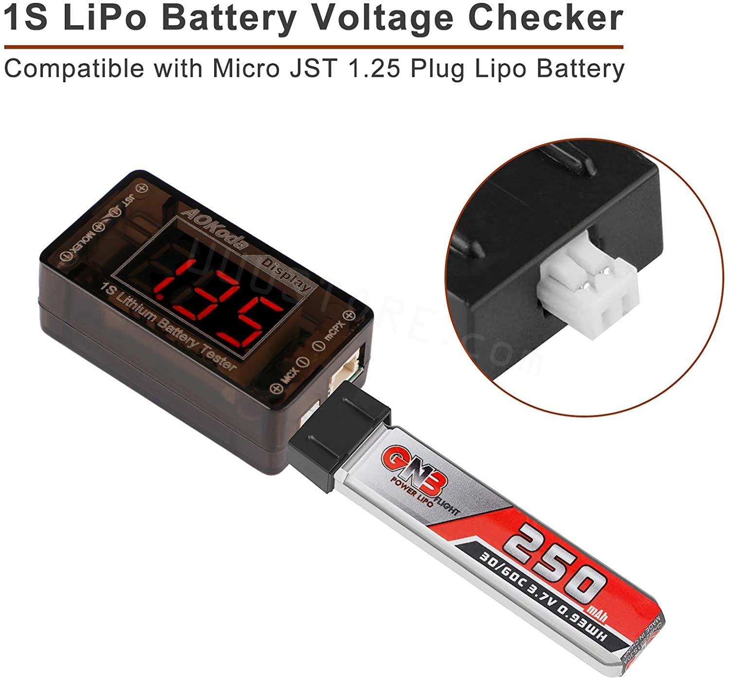 AOKoda AOK-041 1S LiPo Battery - огляд і ціна Drone Battery Voltage Checker