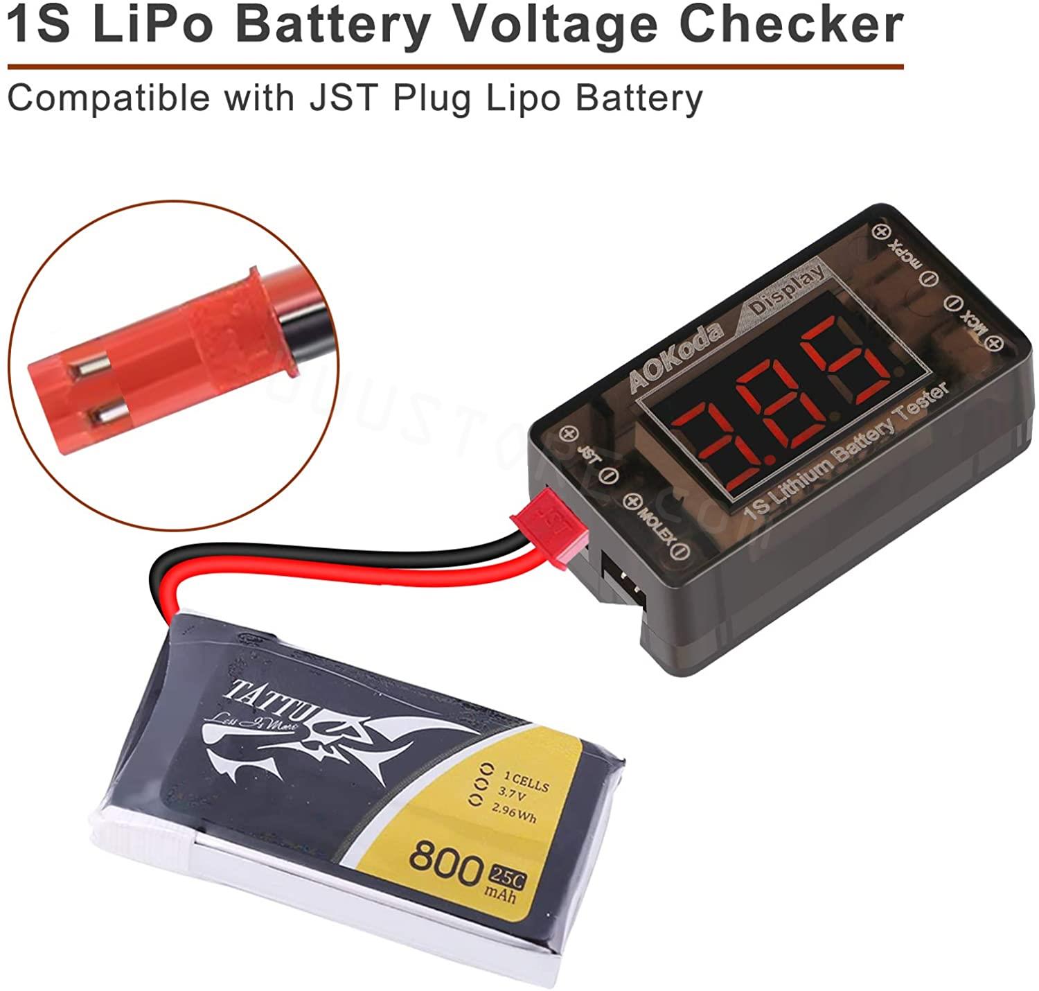 AOKoda AOK-041 1S LiPo Battery - огляд і ціна Drone Battery Voltage Checker
