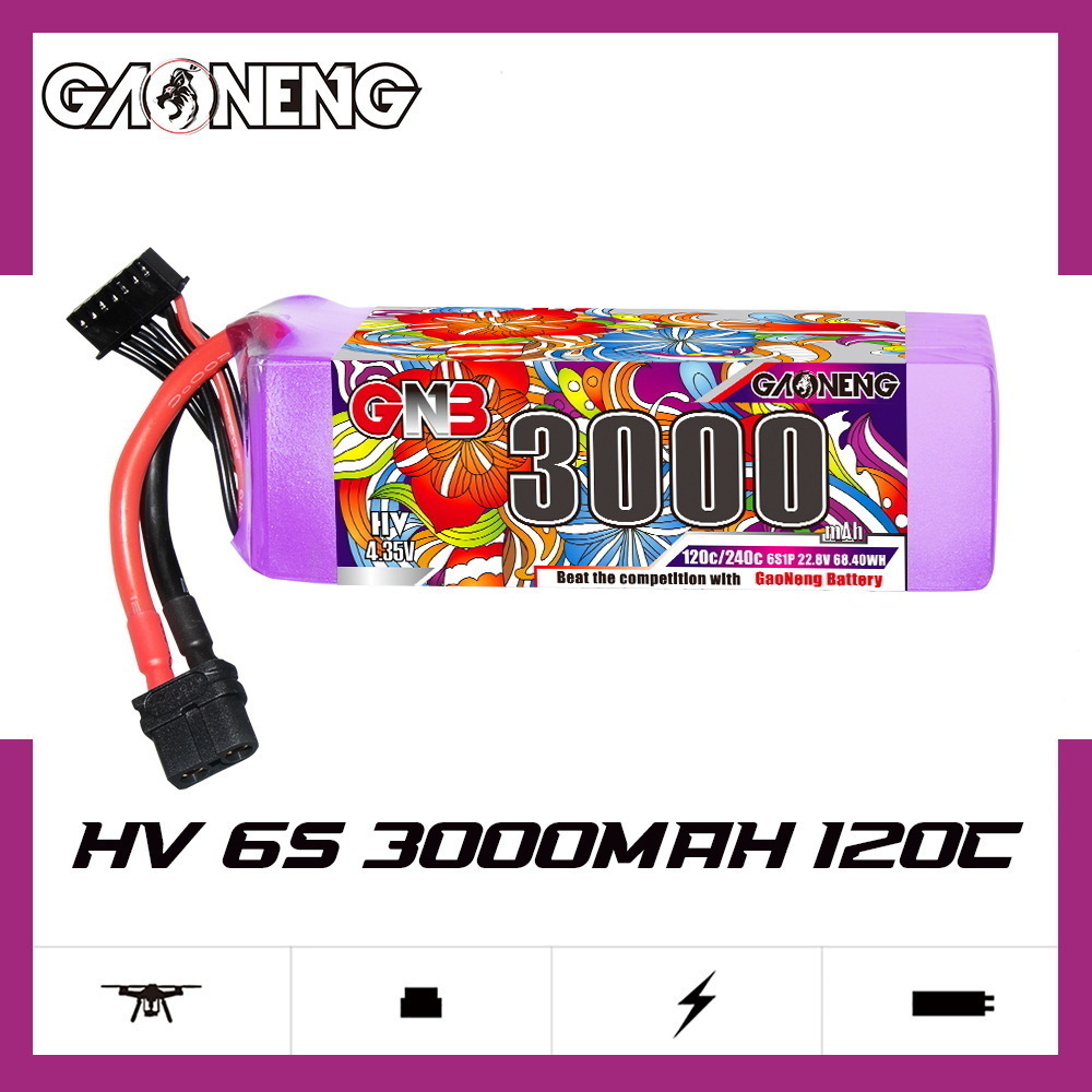 GNB Lipo Battery 6S 22.8V 3000 - огляд і ціна Drone Battery Connector